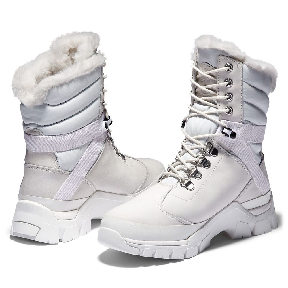 Botas de Nieve Timberland Mujer Jenness Falls Waterproof Insulated Blancas - Chile XAF-253716